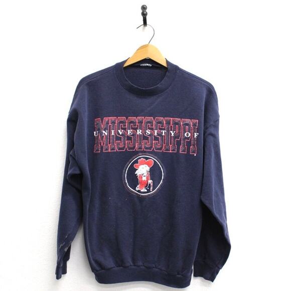 Vintage Ole Miss University of Mississippi Rebels Sweatshirt Large - Picture 1 of 10